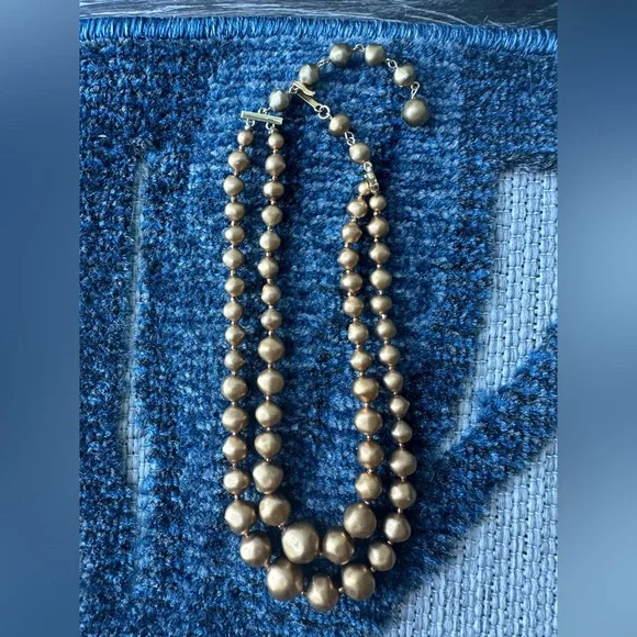 Vintage Laguna Gold Tone Rounded Beaded Necklace - Picture 3 of 7